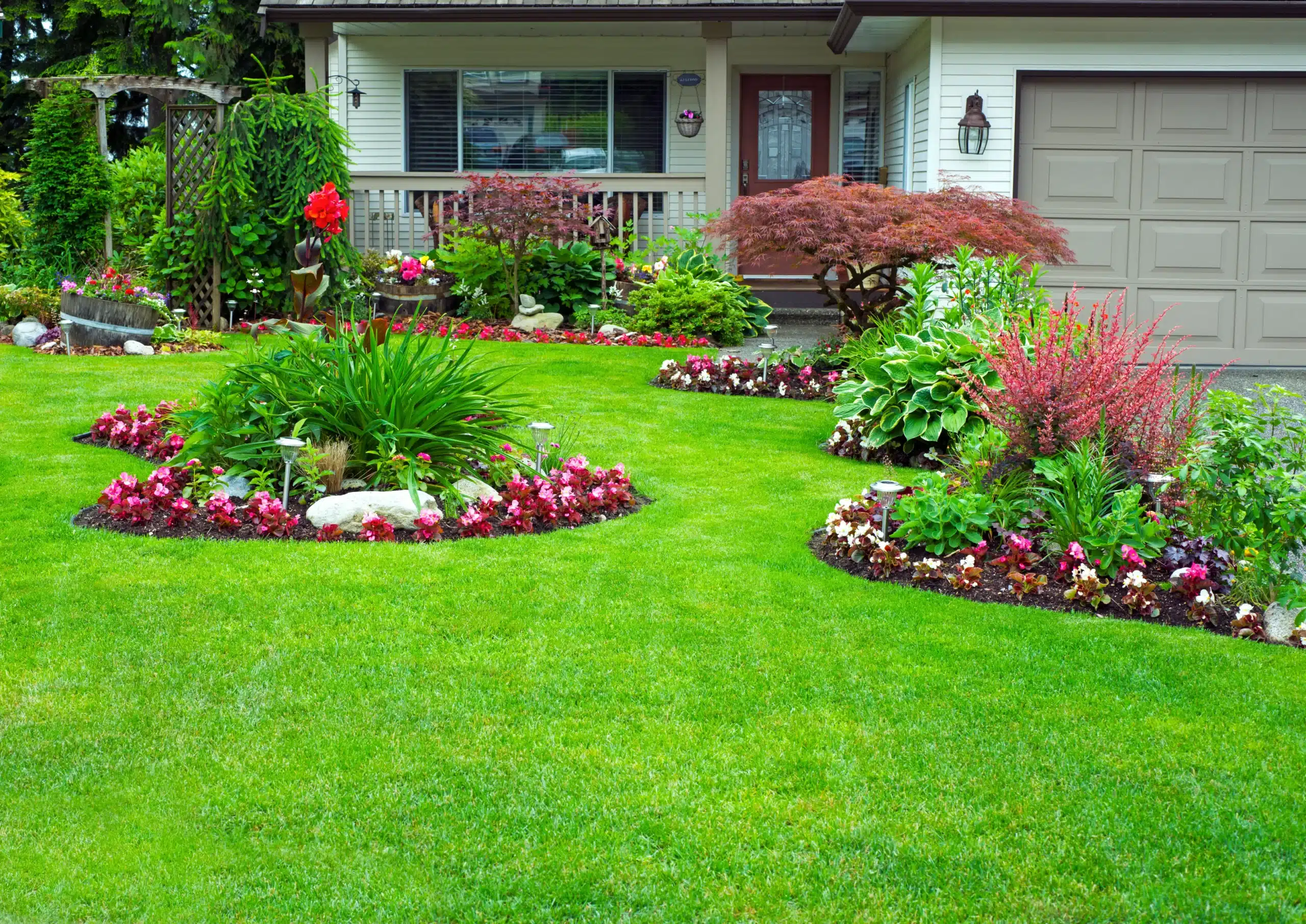 Flower Bed In A Country Yard in Maryville TN
