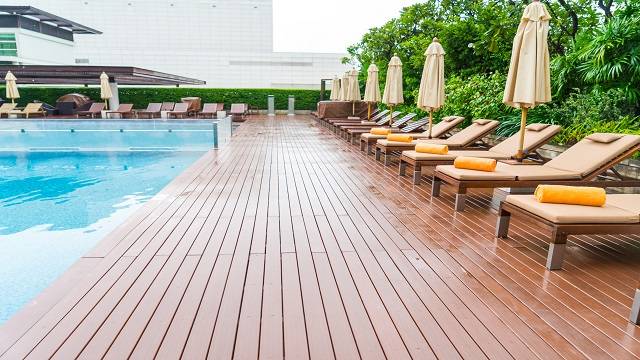 Wood deck installation